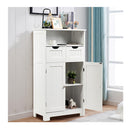 Bathroom Floor Cabinet With Open Shelf And 2 Drawers
