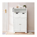 Bathroom Floor Cabinet With Open Shelf And 2 Drawers