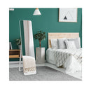Floor Mirror With Stand And Solid Wood Frame For Living Room