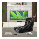 2X Floor Recliner Folding Lounge Sofa Futon Couch Folding Chair Cushion Black