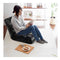 2X Floor Recliner Folding Lounge Sofa Futon Couch Folding Chair Cushion Black
