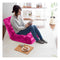 Floor Recliner Folding Lounge Sofa Futon Couch Folding Chair Cushion Pink