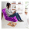 Floor Recliner Folding Lounge Sofa Futon Couch Folding Chair Cushion Purple
