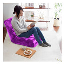 2X Floor Recliner Folding Lounge Sofa Futon Couch Folding Chair Cushion Purple