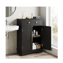 Floor Storage Cabinet With Drawer And Adjustable Shelf