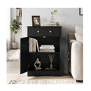 Floor Storage Cabinet With Drawer And Adjustable Shelf