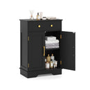 Floor Storage Cabinet With Drawer And Adjustable Shelf