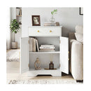Floor Storage Cabinet With Drawer And Adjustable Shelf