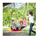 Flying Oval Tree Swing Set With Adjustable Hanging Ropes Colourful
