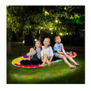 Flying Oval Tree Swing Set With Adjustable Hanging Ropes Colourful