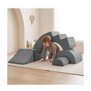 Foam Climbing Blocks For Toddlers 5 Piece Kids Toys Soft Play Grey