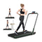 2in1 Foldable Treadmill with APP and Remote Control for Home and Office Green