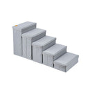 Foldable Dog Stairs Pet 5 Steps For Bed Sofa Cats Ladder