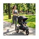 Foldable Jogger With Adjustable Canopy And Detachable Tray