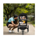 Foldable Jogger With Adjustable Canopy And Detachable Tray