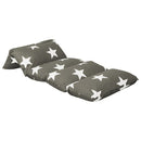 Foldable Mattress Kids Pillow Dark Grey And Purple