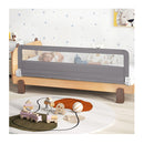 180 X 56 Cm Foldable Mesh Bed Rail With Safety Straps For Toddlers