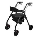 Foldable Mobility Steel Rollator 136Kg Max Capacity Black