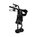 Foldable Mobility Steel Rollator 136Kg Max Capacity Black