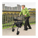Foldable Mobility Steel Rollator 136Kg Max Capacity Black