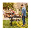 Foldable Outdoor Grill Cart With 79 X 43 Cm Tabletop And Side Tray