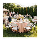 Foldable Plastic White Chairs With Curved Pp Seat Ergonomic Backrest