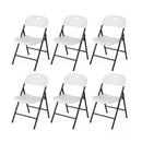 Foldable Plastic White Chairs With Curved Pp Seat Ergonomic Backrest