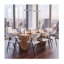 Foldable Plastic White Chairs With Curved Pp Seat Ergonomic Backrest