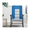 Foldable Rocking Chair with High Back and Armrest for Outdoor and Patio Blue