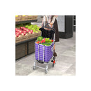 Foldable Shopping Cart Trolley Basket