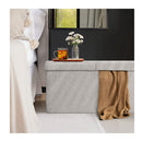 Foldable Storage Ottoman Side Table Blanket Box Chenille Fabric Kira