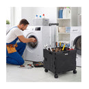 Foldable Utility Cart On 4 Rotate Wheels With Telescoping Handle