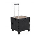 Foldable Utility Cart On 4 Rotate Wheels With Telescoping Handle