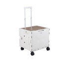 Foldable Utility Cart On 4 Rotate Wheels With Telescoping Handle
