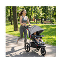 Foldable Jogger With Adjustable Canopy And Detachable Tray
