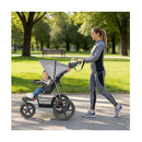 Foldable Jogger With Adjustable Canopy And Detachable Tray