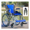 Folding Aluminium Wheelchair 20 Wheels Park Brakes 100Kg Capacity Blue