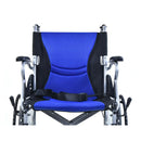 Folding Aluminium Wheelchair 20 Wheels Park Brakes 100Kg Capacity Blue