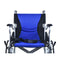 Folding Aluminium Wheelchair 20 Wheels Park Brakes 100Kg Capacity Blue