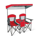 2 Person Folding Canopy Chairs With Storage Bag For Beach