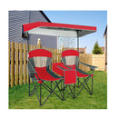 2 Person Folding Canopy Chairs With Storage Bag For Beach