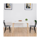 Set of 2 Steel Dining Chairs with Curved Backrest for Restaurant Cafe