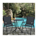 4 Pieces Folding Chairs with Ergonomic Backrest for Outdoor