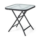 Folding Coffee Table With Tempered Glass Tabletop
