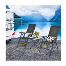Folding Coffee Table With Tempered Glass Tabletop