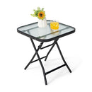 Folding Coffee Table With Tempered Glass Tabletop