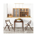 Folding Dining Chair Set Of 2 With Solid Wood Frame And Padded Seat