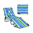 Folding Face Down Tanning Chair With 3 Removable Pillows For Patio