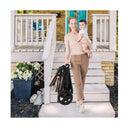 Folding Infant Stoller Adjustable Canopy And Backrest For Kids Beige