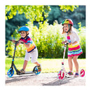 Pink Folding Kick Push Scooter With Flashing Led Wheels